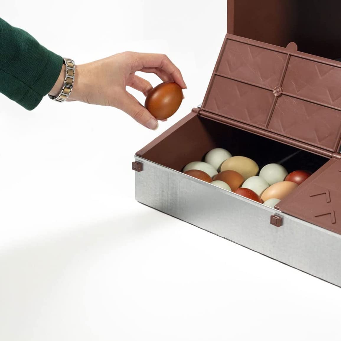 Nido Per Galline Ovaiole A 3 Posti - Per 12-14 Galline, Resistente, Facile Da Pulire - Foto 8