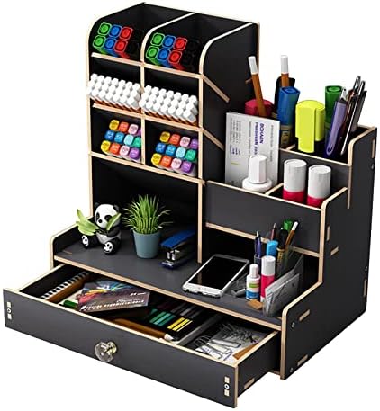 Wooden Desk Organiser DIY Desktop Tidy Pen Holder