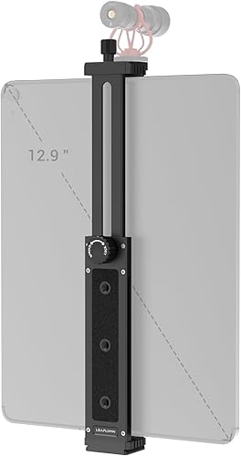 Adaptador de montaje de trípode para iPad, soporte de trípode de aluminio para iPad 12.9, soporte de trípode para tableta con tornillo de 14