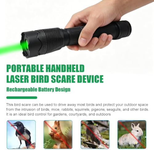 Repelente de aves láser verde con 6 modos de haz para control de plagas exterior 3