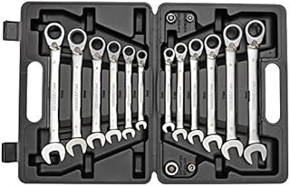 GEDORE red Ringratschenmaulschlüssel-Satz mit Adaptern, metrisch, 16-teilig