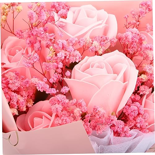 Ramo de flores secas 1 manojo color rosa miniatura 5