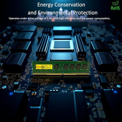 Image of Dolgix Gold 16GB DDR4 2666MHz Desktop RAM (Memory) U-DIMM | Long-DIMM | CL-19 | 1Rx8 Dual Rank PC4-21333, Warranty -5 Years (Made in India)