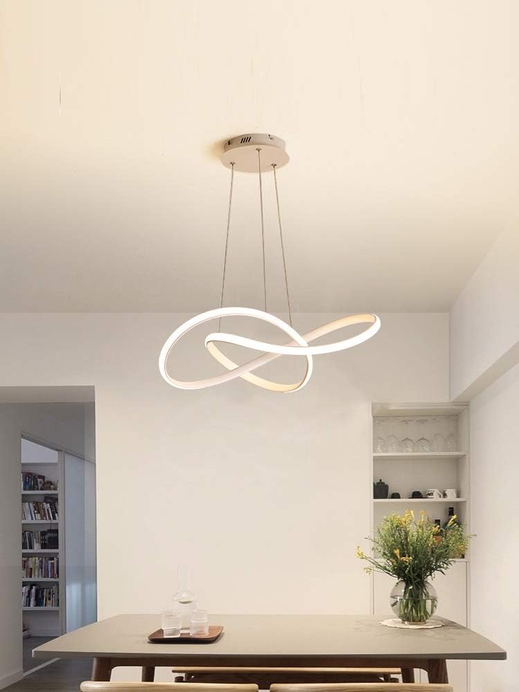 Lampadario Soggiorno, Lampada a Sospensione 30W 3000Lumens, Lampadari a LED Dimmerabili 3000K-6000K con Telecomando, Adatto per Sala da Pranzo, Soggiorno, Camera da Letto, Ufficio, ecc.