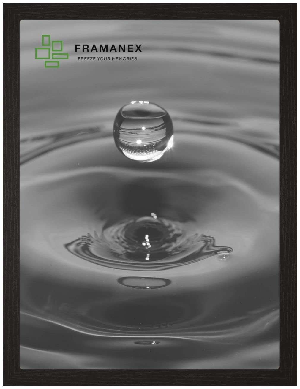 FRAMANEX Modern Dome Shape Panoramic Frames | Black Colour 33X95 CM Panoramic Picture Photo Poster Frames | 95X33 CM Rectangle Picture Frame | Panoramic Wall Art with SD Mold Wood Finish Photo Frame