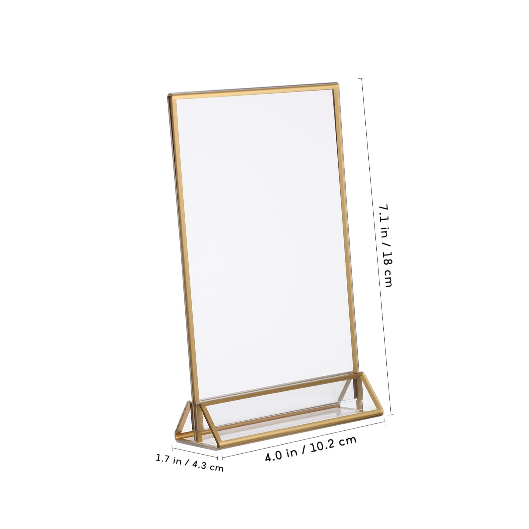 6 Stück Menühalter Transparent Tischaufsteller Preisschildhalter Vertikal für Restaurant Hochzeit Shop Werbung