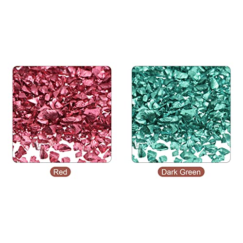 Vidrio para proyectos de manualidades DIY glitter metalizado uxcell chips irregulares 1-4mm 3