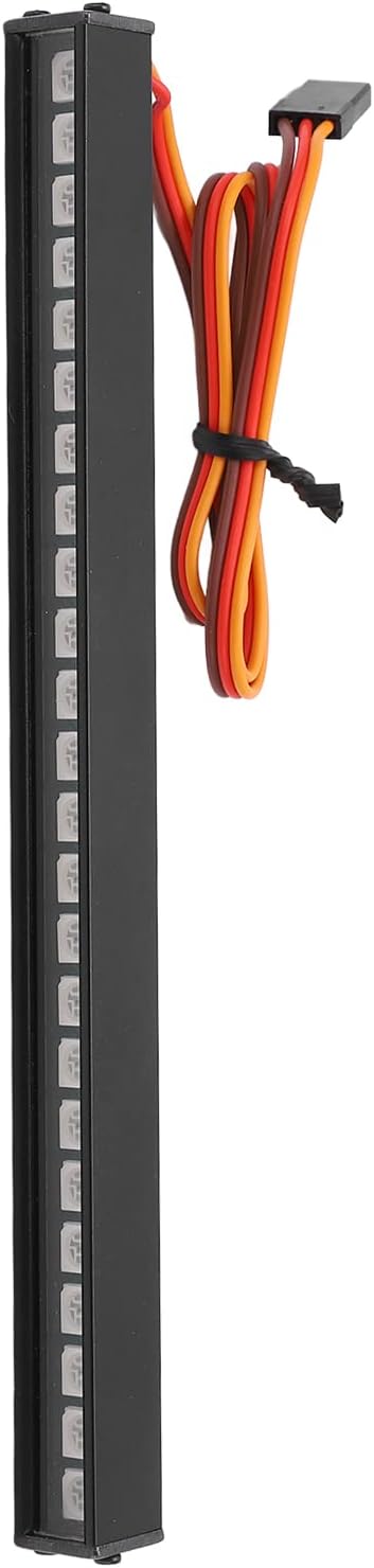 Luz LED para techo de coche radiocontrolado con 20 efectos de luz, color negro, para techo de coche teledirigido, aleación de aluminio, 5 V-8 V, 2 W, para coche teledirigido 1/10