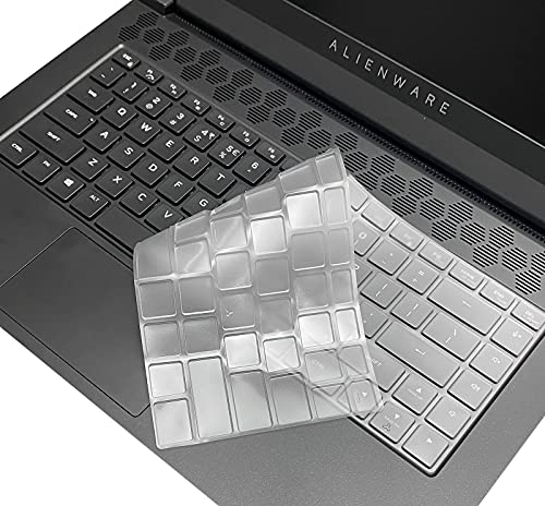 Ultra Thin Keyboard Skin Cover for 2021 Dell Alienware M15 R5/ Alienware M15 R6 15.6", Dell Alienware x15 R1 15.6"/ Alienware x17 R1 17.3" Keyboard Protector Accessories, TPU