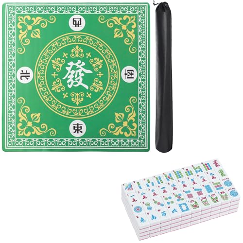 Set de Fichas American Mahjong 166 Piezas con Tapete Rosa