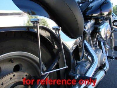 TMS® Chrome Motorcycle Steel Saddlebag Support Cruiser Bars Universal for Yamaha Honda Kawasaki Suzuki