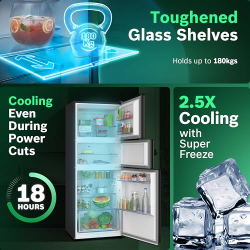 Image of Bosch 335L Max Flex,3 Star,8 in 1 Convertible,Vario Inverter,Frost Free Triple Door Refrigerator,Black Pearl (CMC36K23VI)Interactive Display|18 Hrs Cooling Retention|Adaptive UI|Vita-Fresh Technology