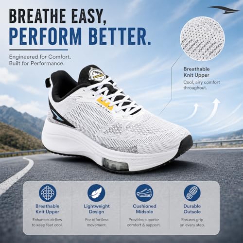 Image of ASIAN Titan-16 Men's Running Shoes | Lightweight Knit Mesh Upper | Breathable Airflow Design | EVA Grip Sole Comfortable Daily Use