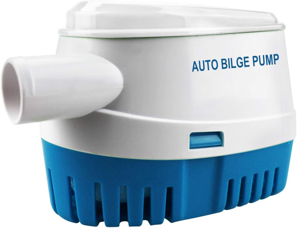 Bilge Pump with Float Switch, Bilge Pump 12v Automatic 1100GPH/70LPM, Blue