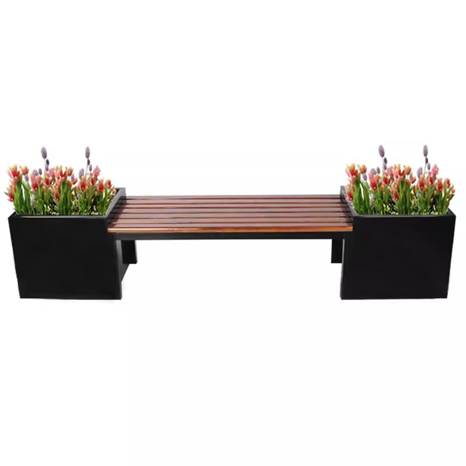 Xujuan-0227 One Color Bench With Planter Box Outdoor Flower Box Municipal Flower Bed Sales Department Outdoor Commercial Square Flower Trough