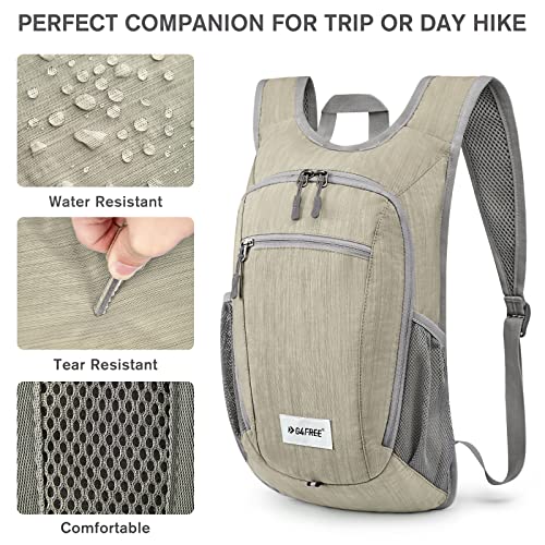 G4Free 10L/15L Hiking Backpack Lightweight Packable Hiking Daypack Small Travel Outdoor Foldable Shoulder Bag(Beige) #TOP3