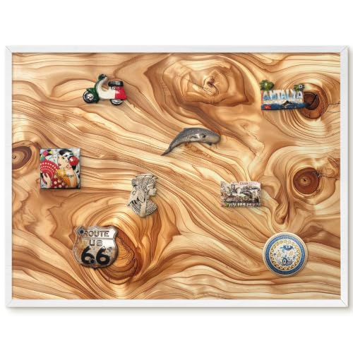 Tablón de anuncios decorativo 80x60 con pizarra de notas y marco blanco para recordatorios