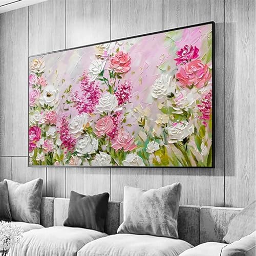 Cuadros de flores de loto para sala de estar que visten paredes vacías con marco de 50x120 cm