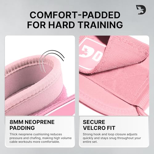Image of DMoose Ankle Strap for Cable Machine - One Size Fit with Premium Padding, Workout Kickback Ankle Cuffs, Ankle Bands for Working Out, Booty Workouts, Leg Extension, Hip Abductors & Lower Body Exercises
