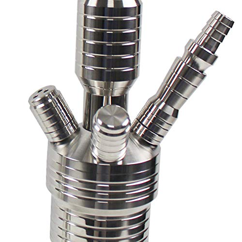 HCDMRE Arab Luxury Extreme Serie 020: 23"Schlauch Shisha Combo Kit Set, Shisha Pipe Glassockel Edelstahl Material Smoking Water Pipe Bong – Bild 3