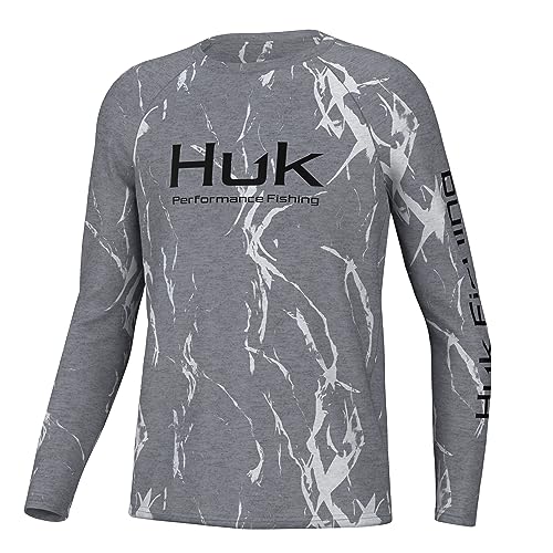 Image of HUK Kids Pursuit Pattern Long Sleeve Shirt, Fishing Shirt for Kids