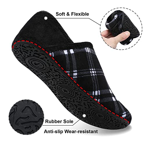 Image of Fires Womens Mens Slippers with Rubber Sole Soft-Lightweight House Slipper Socks Around House Shoes Non Slip Indoor /Outdoor