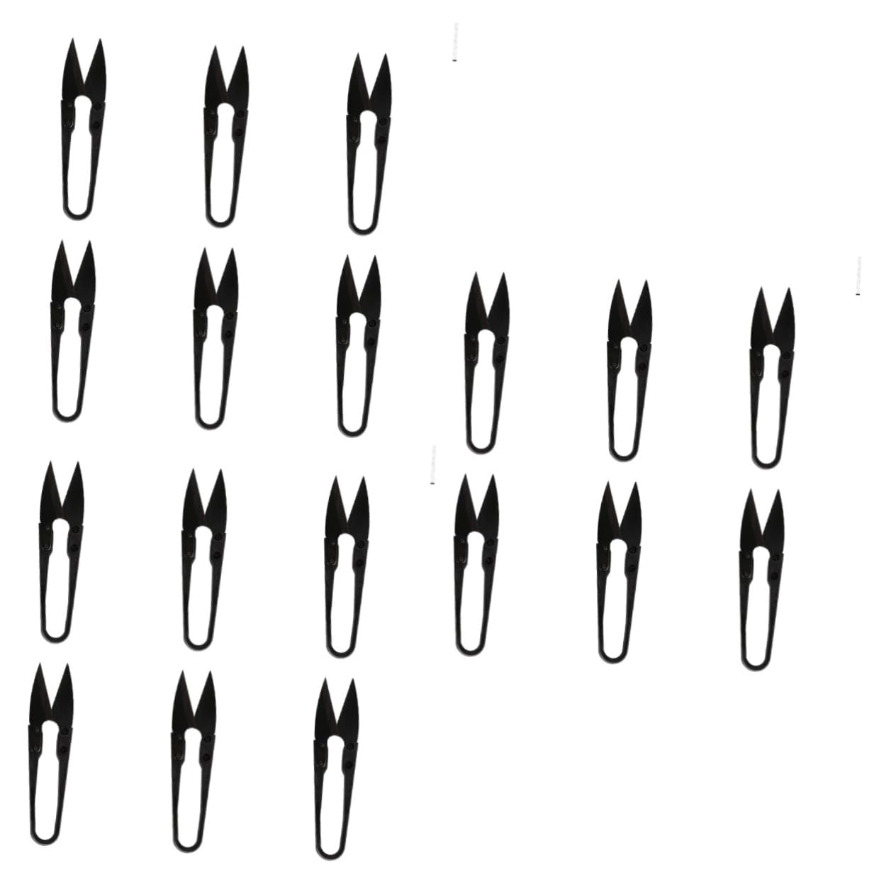 SHINEOFI 18piezas Tijeras De Coser Forma Útiles Cortadores De Bordado Para Manualidades y Suministros De Costura Casa Negro
