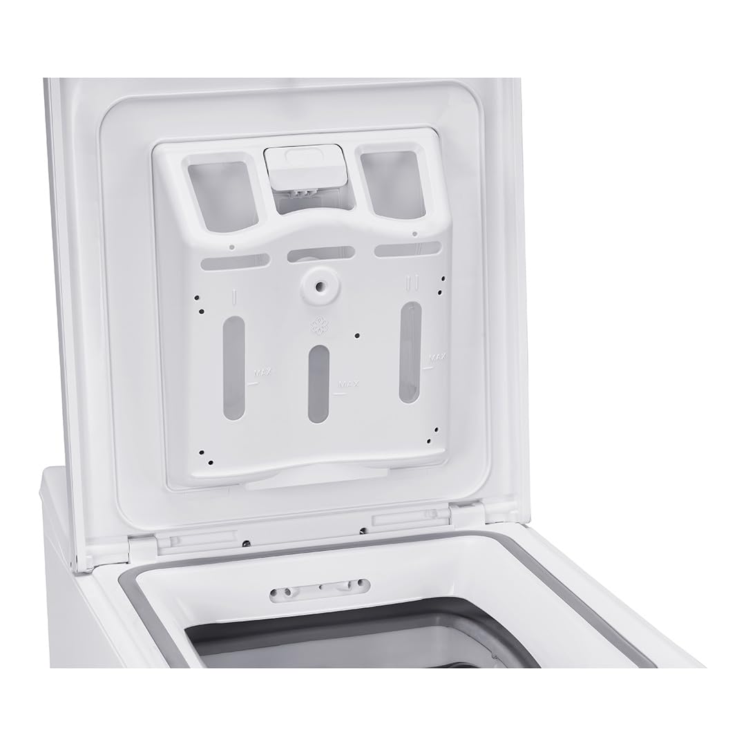 Hyundai Lavadora 6 Kg Carga Superior Blanco HLCS6200C. 2100W, 1200rpm, 16 Programas, Función Stop&Go, Clase de Eficiencia Energética C