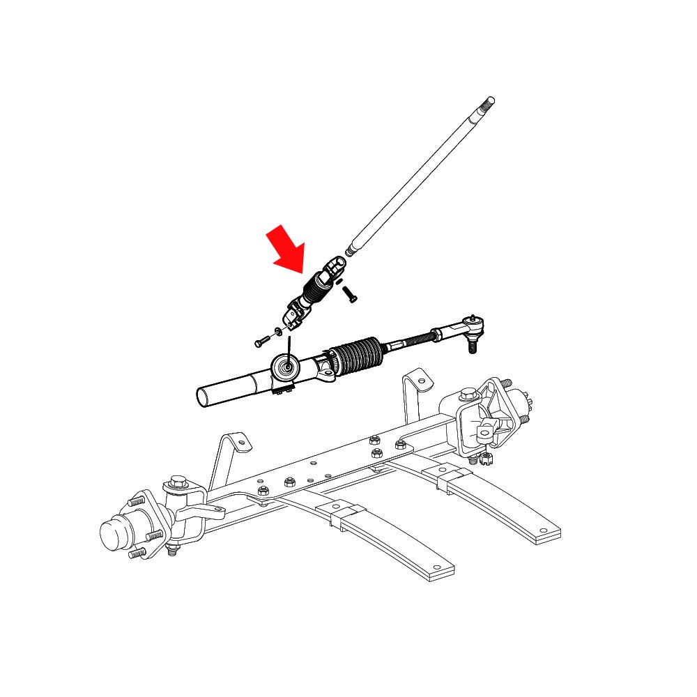 10L0L Chariot de golf Intermédiaire de l'arbre de direction pour EZGO TXT 2001-plus, OEM # 70580G01 70580-G01