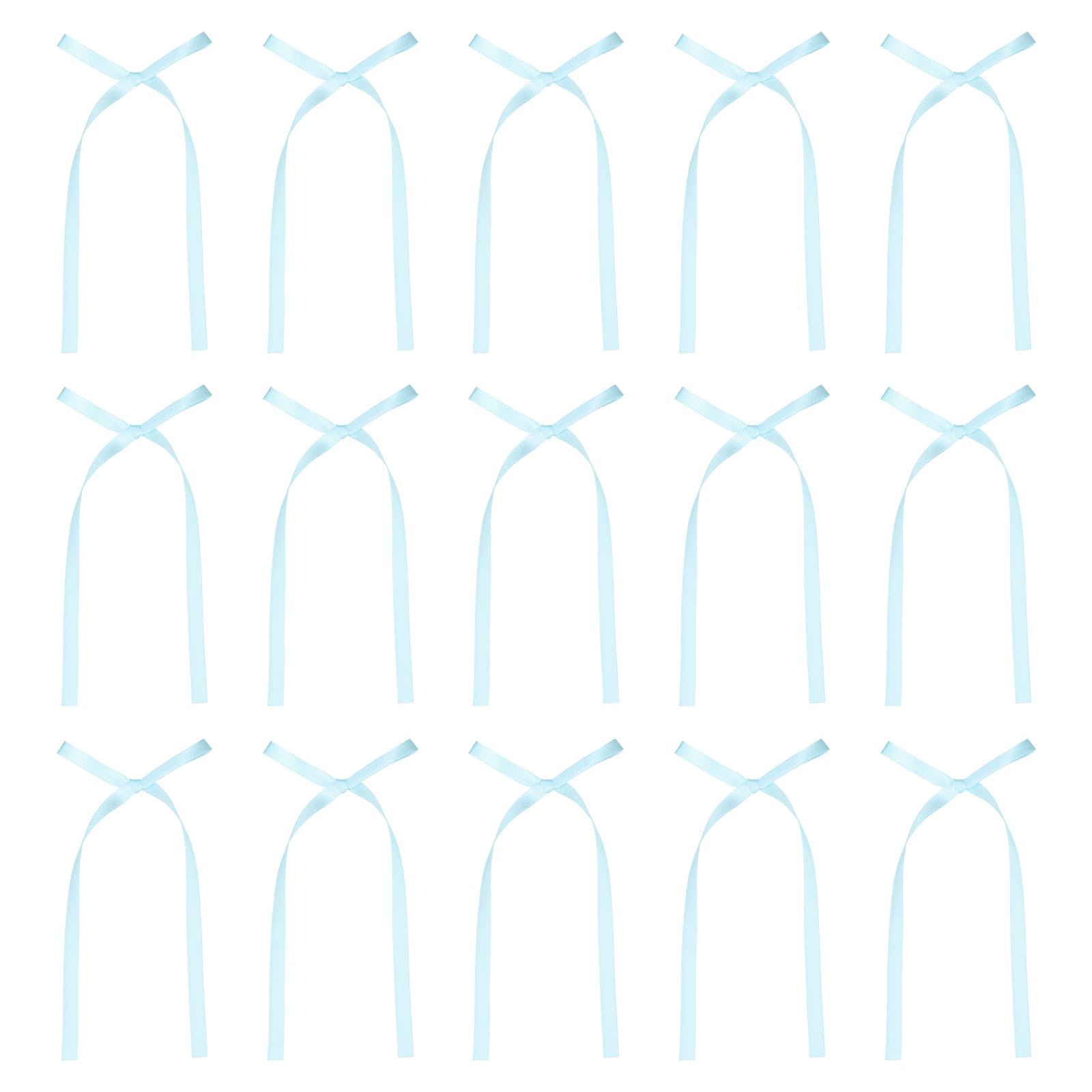 Muiltvoe 20 Pcs Bow Cake Toppers, 3x5.7 Inch Bow Cupcake Toppers Satin Bowknot Bow Party Decorations for Cake Dessert Craft DIY Decorating Wedding Birthday Party, Champagne