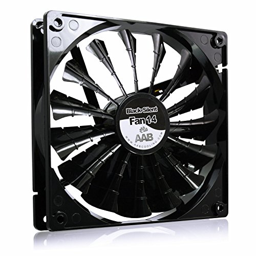 AAB Cooling Silent Fan 14 - Ventilador PC, Ventilador 12V Coche, Cooler - 104 m3/h, 1000 RPM, Negro