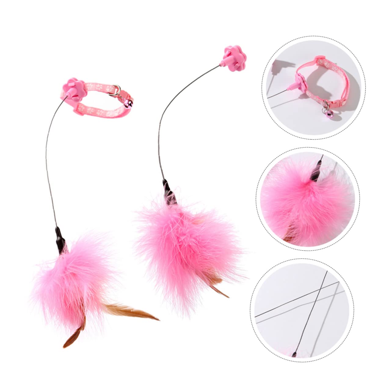 Yardwe Lot De 2 Jouets Interactifs pour Chat Bâtonnets De Printemps Amusants pour Chats Dintérieur