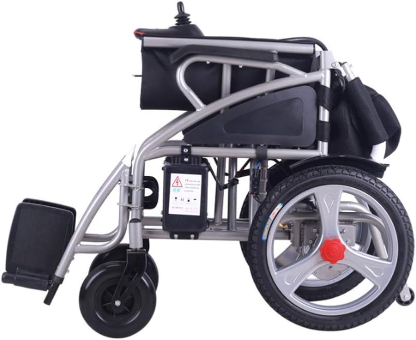 ATAAY Silla de Ruedas Eléctrica Plegable con Joystick Inteligente de 360° Freno de Mano Sillas de Ruedas Eléctricas Manuales