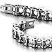 COOLSTEELANDBEYOND Men’s Stainless Steel Bike Chain Bracelet Motorcycle Chain Link with Fold Over Clasp Biker Industrial Jewelry
