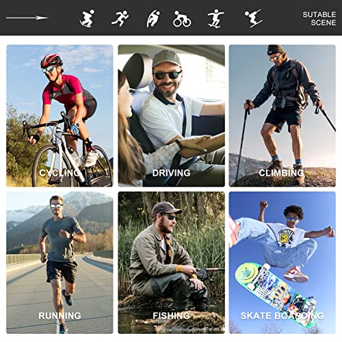 Classic Polarized Sunglasses for Men Women Retro Lens Sports Glasses UV Protection for Driving Fishing Cycling Running4