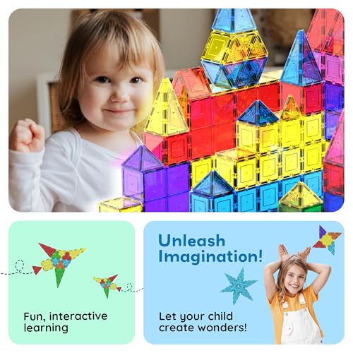 Picassotiles PT100 100 Piece Magnetic Playboards Tiles Set Magnet Toys thumb #4