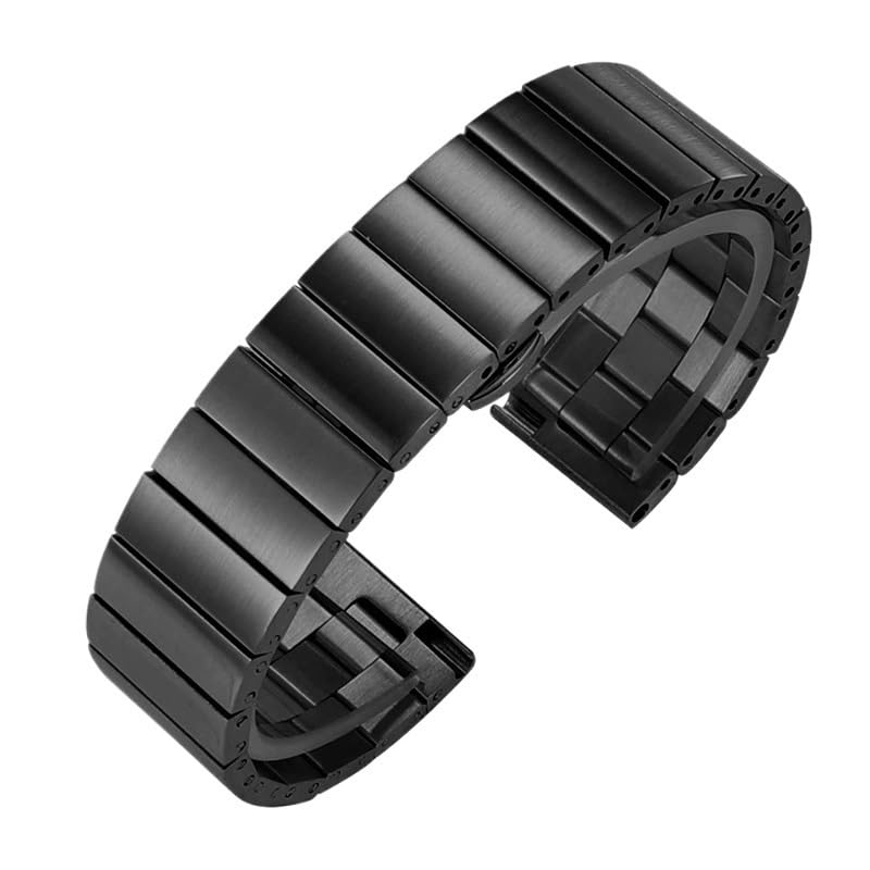 Bracelet montre acier inoxydable massif 20mm, maillons métalliques premium