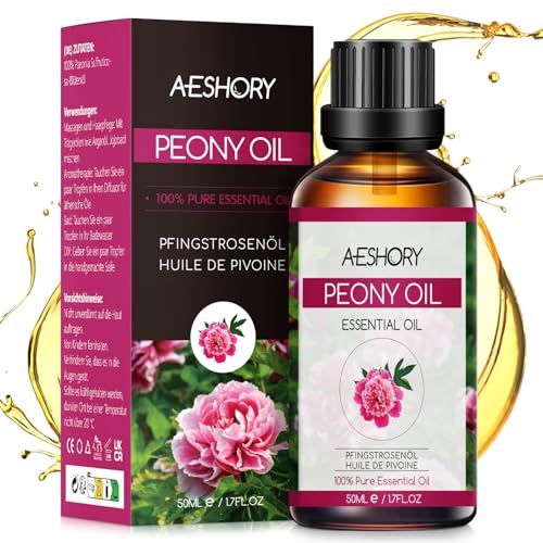 AESHORY Aceite Esencial de Peonía 50ml, 100% Naturales Aceites Es...