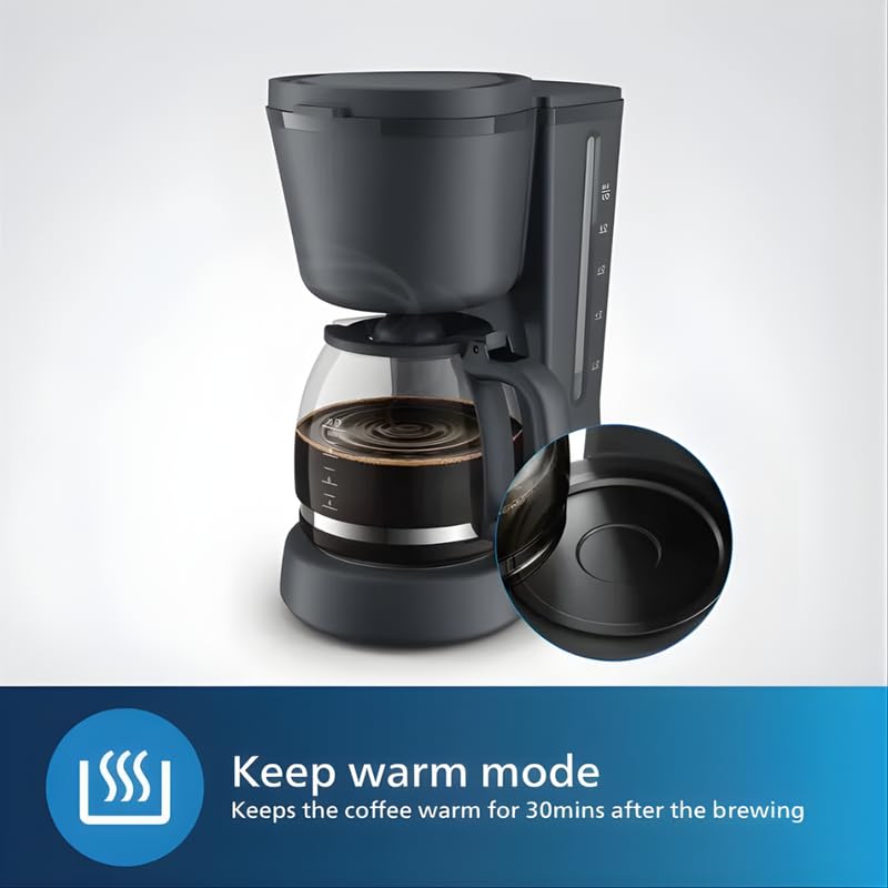 Image of Drumstone 𝟏𝟓 𝐘𝐞𝐚𝐫𝐬 𝐖𝐚𝐫𝐫𝐚𝐧𝐭𝐲 Drip Coffee Maker, Smart Drip Stop Feature, Compact Countertop Design, Simple Controls and Efficient Performance for Smooth Flavorful Coffee Every Time.