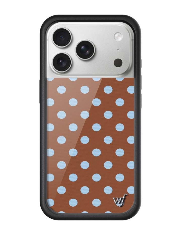 Image of Wildflower Cases - iPhone 17 Pro Compatible - Polka Dots | Brown and Blue