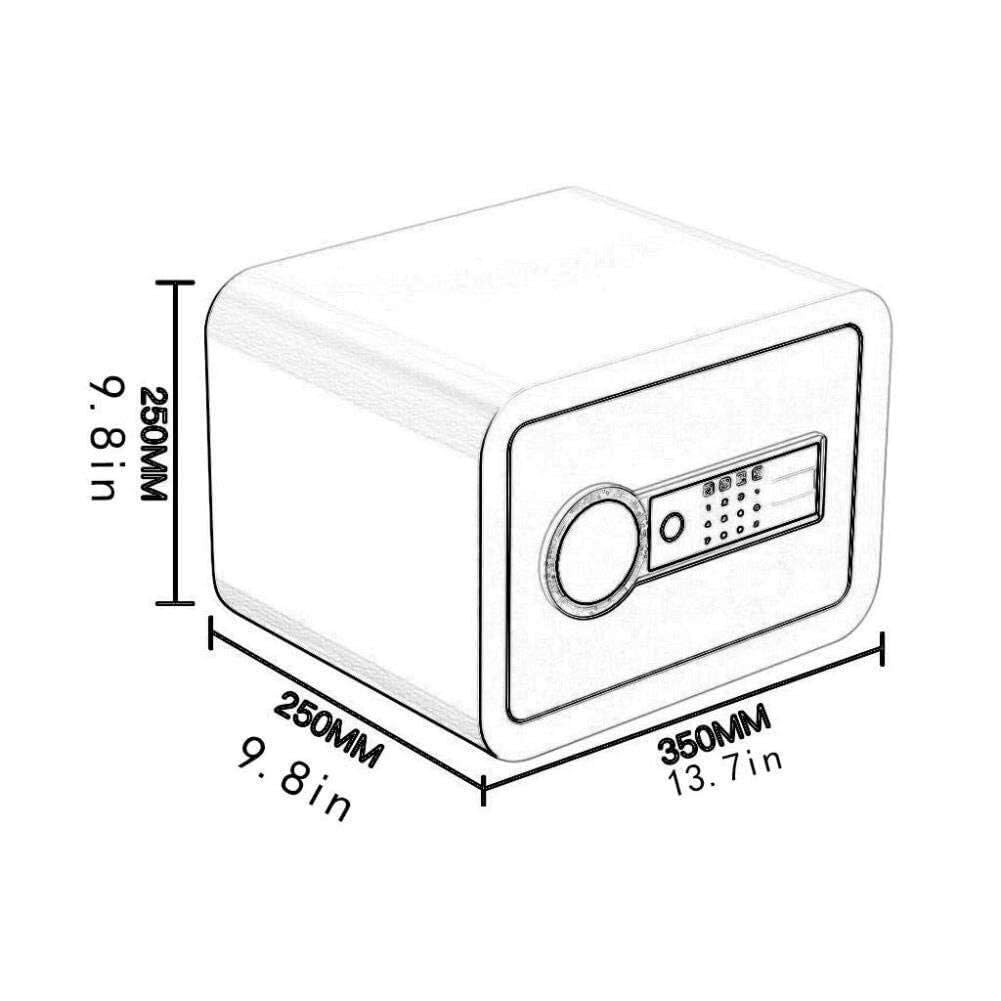 Cassaforte ignifuga Cassaforte for la casa for soldi Documenti di gioielli Casseforti con password for impronte digitali Cassetta di sicurezza in acciaio al carbonio cassaforte