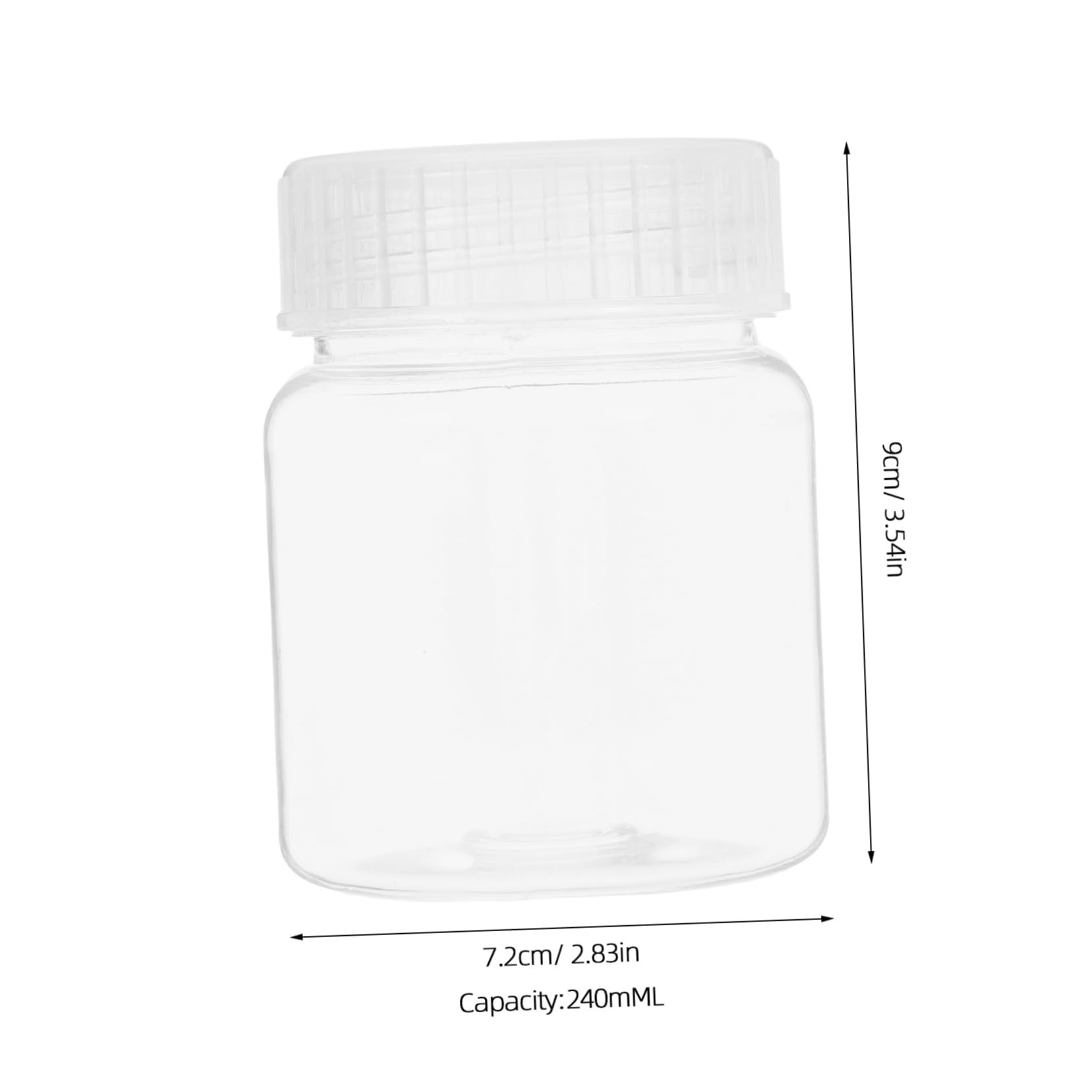 JECOMPRIS Portable Lab Bottles 5pcs Wide Mouth Containers for Sample Storage Leak-proof
