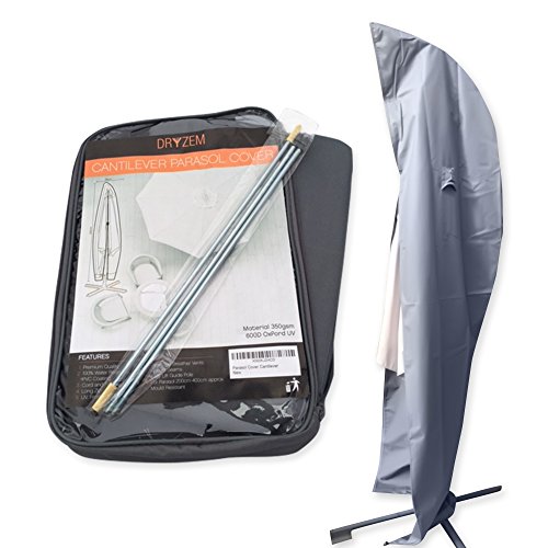 Fodera Protettiva per Ombrellone, di Dryzem in tessuto Oxford 600 denari, con UV protettivo e cerniera intera