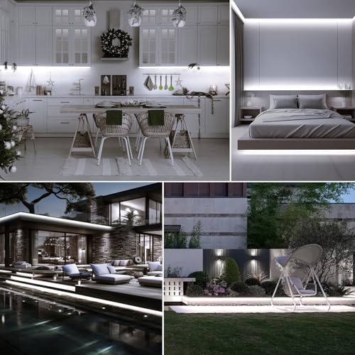 Cinta LED Neón Flexible 33 Pies 24V Dimmable Blanco Frío miniatura 7