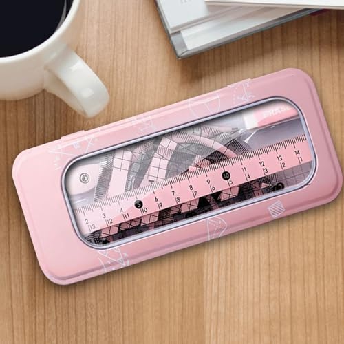 学生用幾何学セット - 学校用分度器とコンパス 数学セット - 製図用具文房具収納箱付き - ステーショナリー 勉強 用品