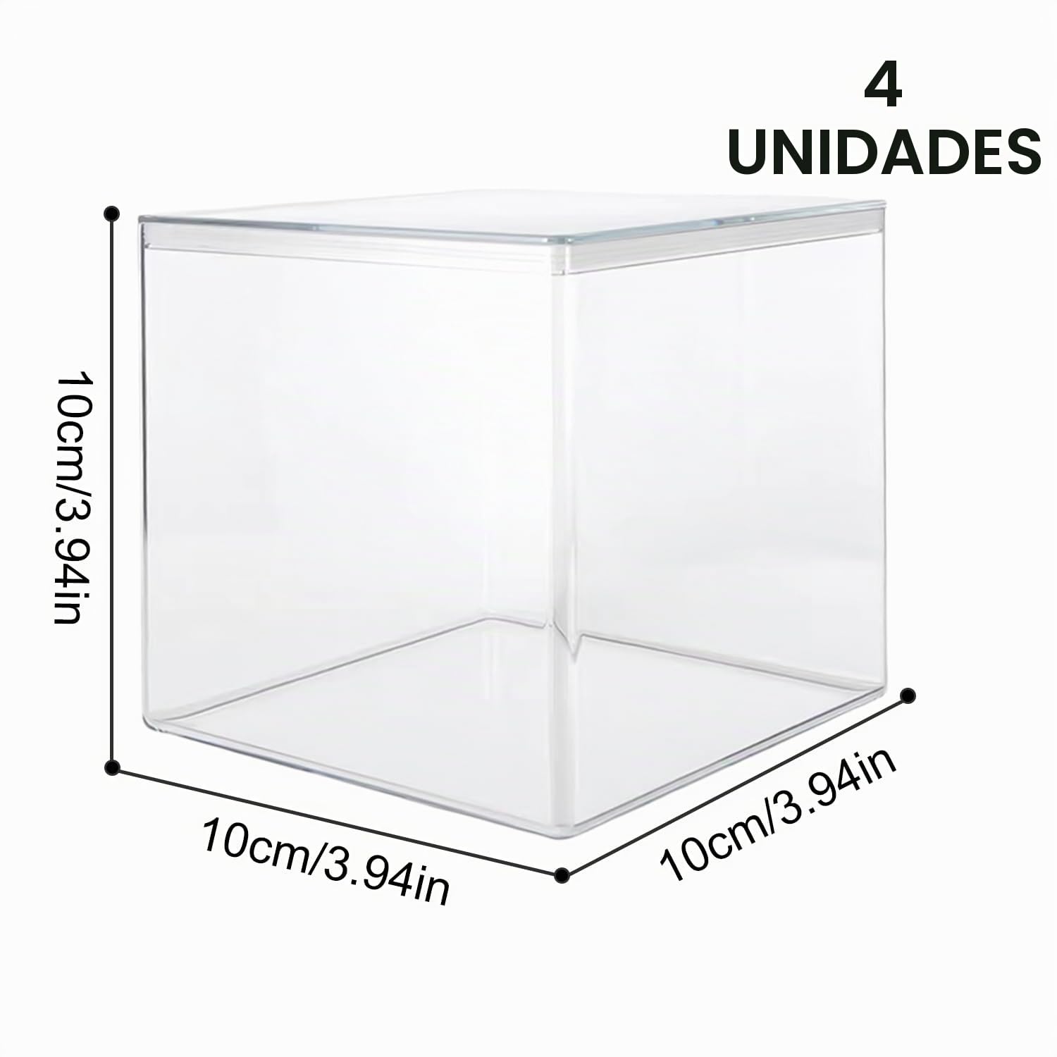 Vitrina Acrílica Transparente Para Figuras Y Coleccionables – Tamaño 10x10x15 Cm – Apilable, Antipolvo Y Fácil De Montar