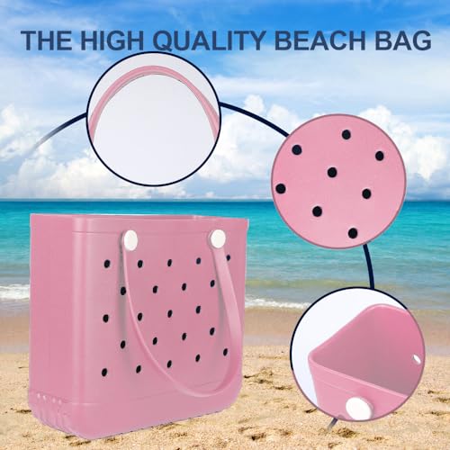 Sac de plage en caoutchouc imperméable et lavable - Bleu eau, taille M