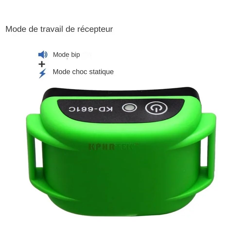 Système de clôture électronique sans Fil pour Chien,avec émetteur et récepteur Rechargeables (661C-G-1)