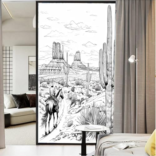 Vinilo Decorativo SOPIYRIO Western Abstract Desert 17.7x23.6 in miniatura 3