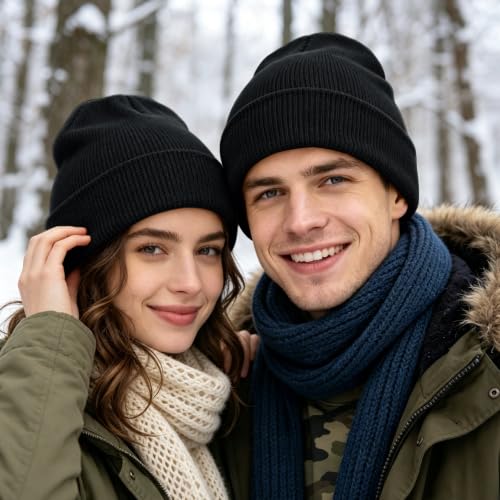 Image of ZOORON Beanie for Men Women Slouchy Winter Beanie Hats Cuffed Skull Caps